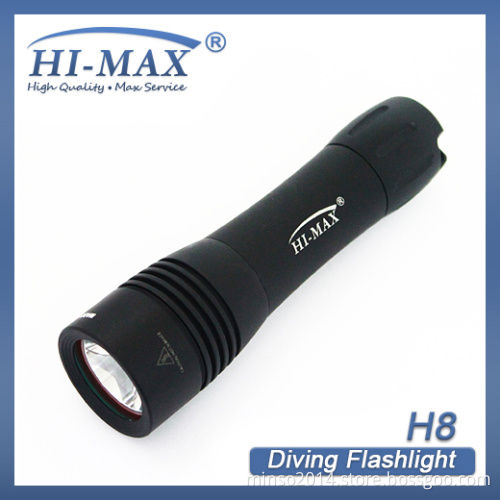 hi-max led scuba diving flashlight3000lm